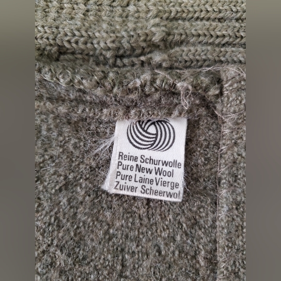 Vintage Litza Wool Green Button Down Cardigan Jacket Womens Medium - Picture 7 of 11